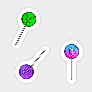 Earth Signs Zodiac Lollipop Set Sticker